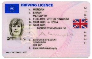 DVLA Full Driving Licence Front